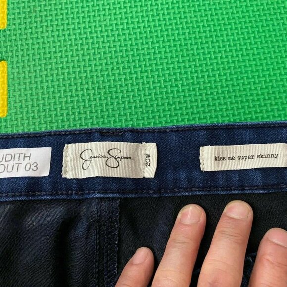 Jessica Simpson Pants Women Size 20W Kiss Me Supper Skinny Judith Rout 03 Navy - Picture 5 of 8